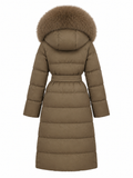 The Luxe Taupe Puffer Coat